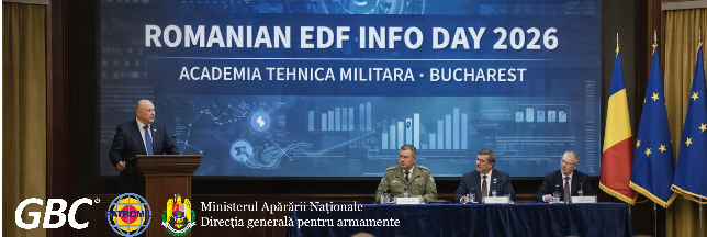 GBC participa la Romanian EDF Info Day 2026 prin PATROMIL sub patronajul DpA
